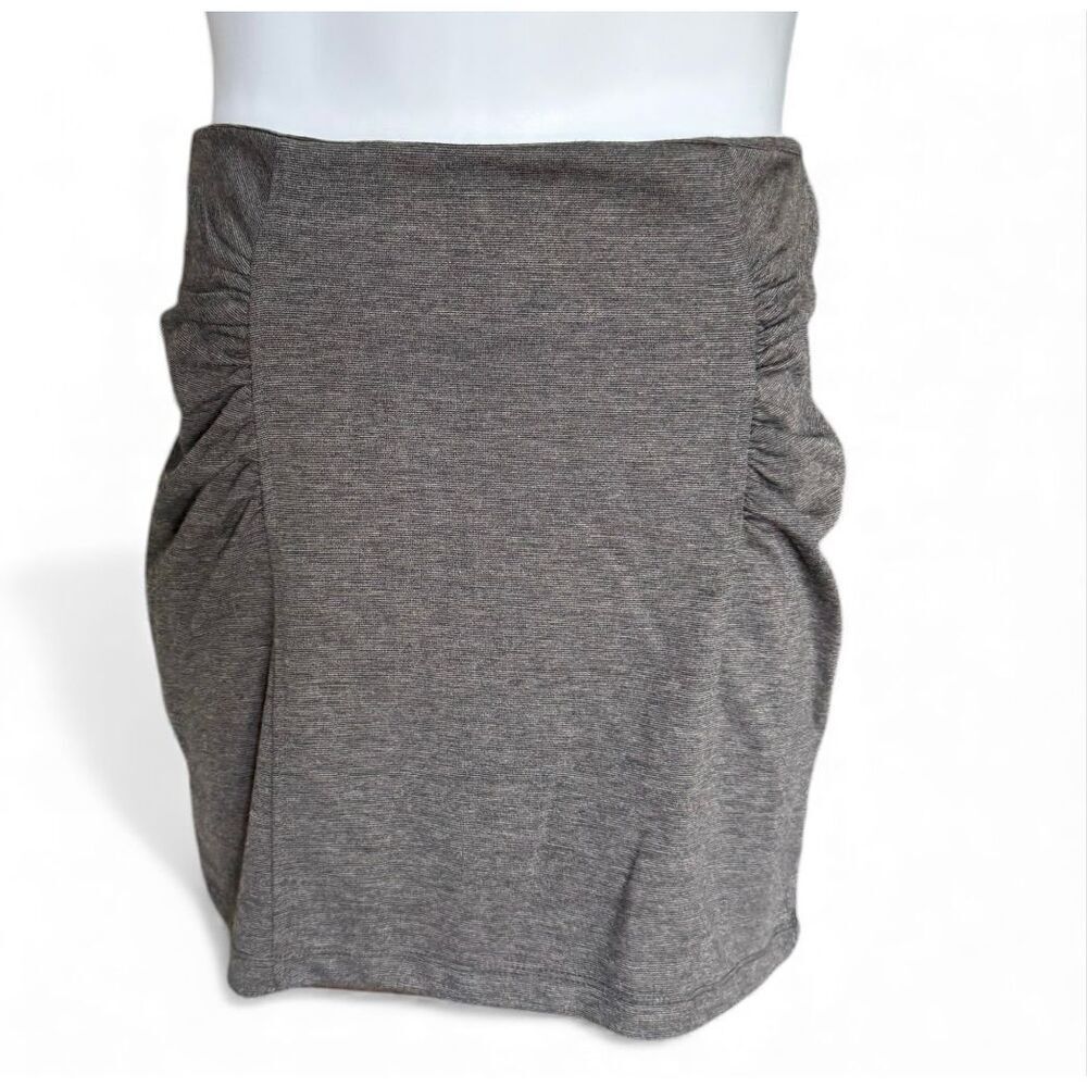 NWT Womens Basic House Charcoal Pleated Heathered Mini Skirt - Sz M
